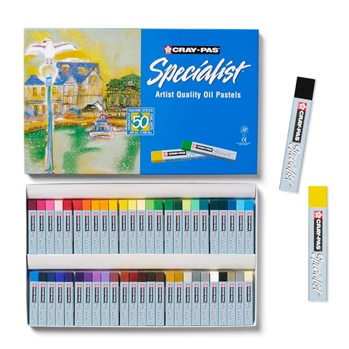 SAKURA ESP50 50-Piece Cray-Pas Specialist (Colors May Vary) Oil Pastel Set - size: 50 Count (Pack of 1)