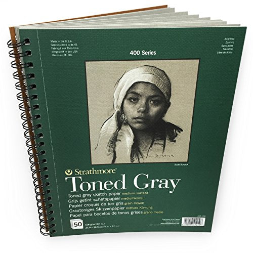 Strathmore Toned Gray Sketch Pad 9X12 - size: 9x12