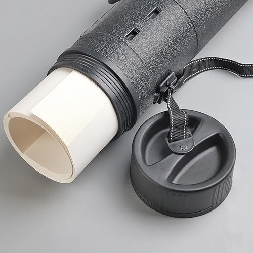 FixtureDisplays® 3.5" Inside Diameter Document Poster Tube, Telescoping Document Resistant Tube Mailer, Black Plastic Storage Tube Expands from 30.3" up to 53.9" 18350-NF