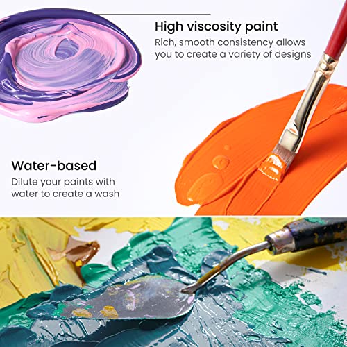 ARTEZA Acrylic Paint, A609 Phthalo Green, 16.9 fl oz, 500ml Jar, Opaque, Quick-Drying, Acrylic Paints for Painting on Canvas, Paper, Wood - color: A609 Phthalo Green, size: 16.9 Fl Oz (Pack of 1)