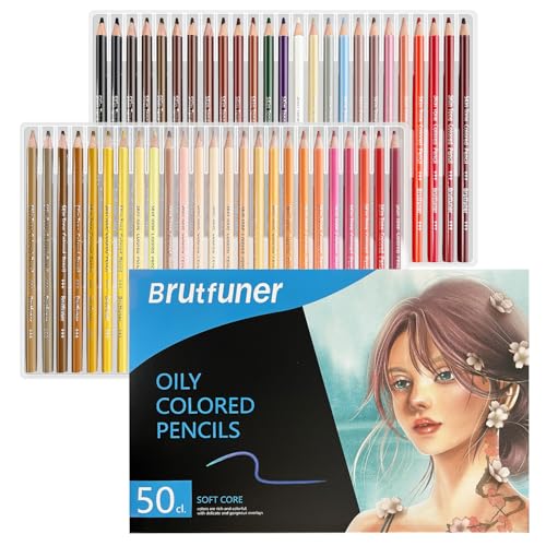LBW 50 Skin Tone Colored Pencils for Adult Coloring Pencils, Oil Based Soft Core Professional Color Pencils Set for Artists Beginners Drawing Coloring Sketching Blending - style: 50 Count