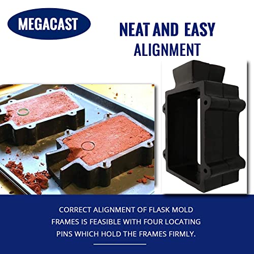 Cast Iron 2-Part Flask Mold for Delft Sand Casting Jewelry Making Tool