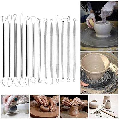 Polymer Clay Tools Pottery Ceramic Sculpting Tools Carving Ribbon Wire End Loop Clay Tools Set