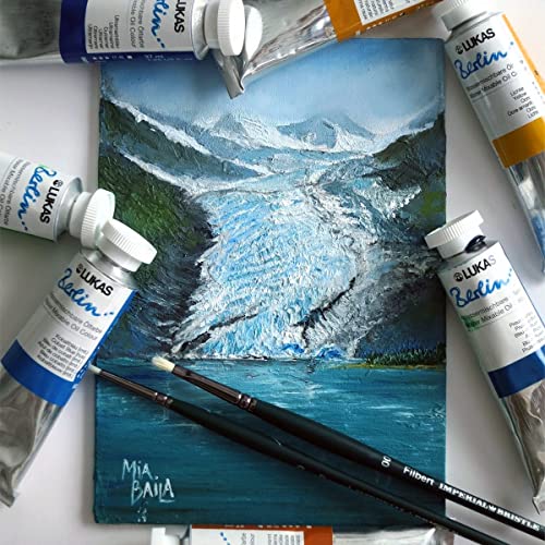 Lukas Berlin Pro Artists Water Mixable Oil Paint 37 ml Tube Raw Umber, Water Soluble, Lightfast Pigments, Quick Drying, Easy Clean-Up, Eco-Friendly, Professional Quality, 40 Color Range - color: Raw Umber, size: 1.25 Fl Oz (Pack of 1)