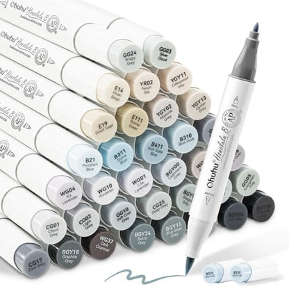 Ohuhu Markers + Bleedproof Marker Pad 9"x12"