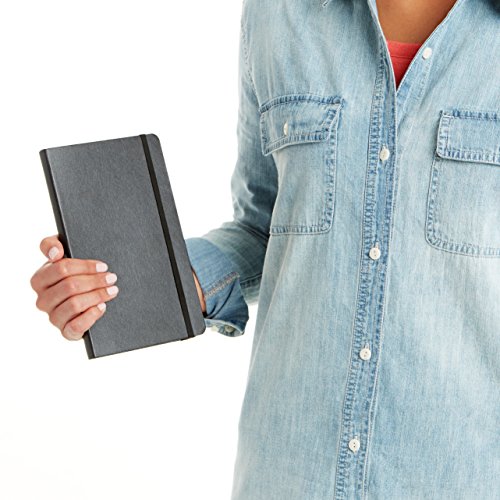 Amazon Basics Classic Grid Notebook for Writing and Note Taking, Hardcover, Graph Ruled, 240 Pages, 5" x 8.25", Black - size: 1 Pack, style: Grid