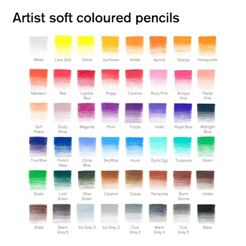 Winsor & Newton Studio Collection Artist Pencils, Colour Pencil Box Set, Set of 50 - style: 50 Color Pencils
