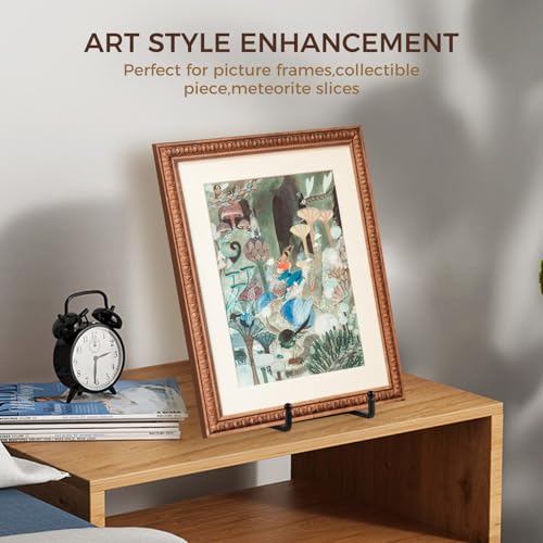Plate Holder Easel Display Stand - 8 inch Metal Plate Stands for Display - Tabletop Picture Stand - Black Iron Easels for Display Pictures | Photo Frames | Book | Decorative Plates | Plaque -2 Pack - size: 8 inch (2 pack)
