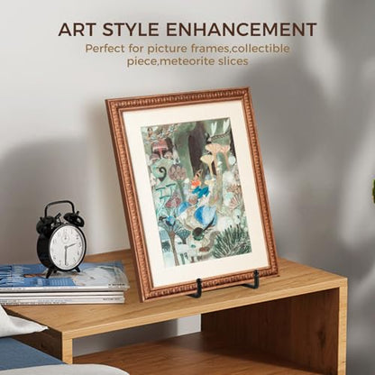Plate Holder Easel Display Stand - 8 inch Metal Plate Stands for Display - Tabletop Picture Stand - Black Iron Easels for Display Pictures | Photo Frames | Book | Decorative Plates | Plaque -2 Pack - size: 8 inch (2 pack)
