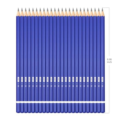 XDT#HB Drawing Pencils 24 Piece Set, Pro Art Graphite Sketching&Shading Supplies, Ideal For Kid Beginner Student Adults Artist - color: HB 28 Pc Set