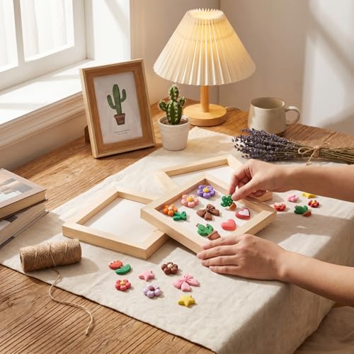 24 Pack Wood Panel Boards, 6 x 6 Inch Unfinished Wooden Panels Canvas Panels for Art Crafts Painting Crafts DIY Oil Painting Pouring Art Projects