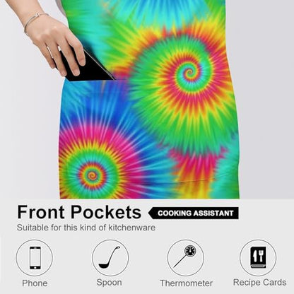 Cooking Apron for Adults with Pockets, Waterproof Oil Resistant Bib for Kitchen Restaurant BBQ Baking - color: Style (334)