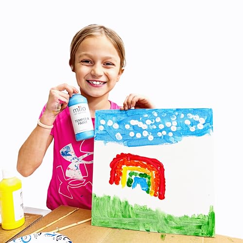 milo Washable Paint | Sparkle Pearlescent Tempera | Set of 8 Colors 8 oz Bottles | Made in the USA | Washable and Non-Toxic Glitter Arts & Crafts Poster Paints for Classroom, School, Project - style: Sparkle Pearlescent 8 x 8 oz Bottles