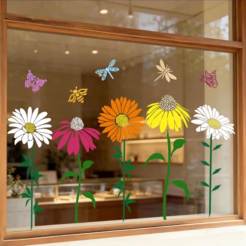 Large Flower Stencils for Painting on Wood Fence Stencils for Outdoors Reusable Daisy Cone Flower Stencil for Painting on Wall Canvas Fabric Furniture - style: Daisy Coneflower