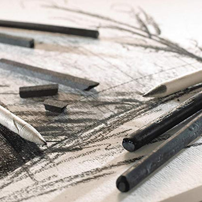 Conté à Paris Compressed Charcoal, Box of 12, Assorted - style: 12 Count Assorted Compressed Charcoal