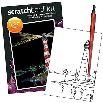 Ampersand Art Supply Scratchbord | Lighthouse | 5’’ x 7’’ | Professional Scratchboard Art Panel | for Scratchboard Drawing, Illustration & Mixed Media - style: Lighthouse