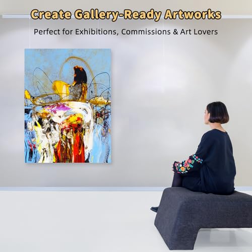 2-Pack 28x40 Large Stretched Canvas 380gsm Cotton for Oil & Acrylic | 70x100cm, Gallery Wrapped , 380gsm heavy-duty 100% cotton, triple acid-free gesso, warp resistant & no bleed - size: 2PK - 28"x40"