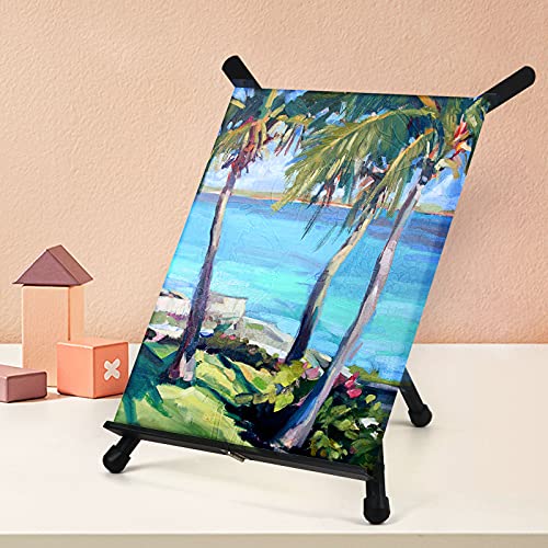 Falling in Art Aluminum 15" to 21" Tabletop Easel Display, Black Tripod with Rubber Feet, Holds Canvas, Paintings, Books, Photos, Signs (8 Pack) - style: 8 PACK