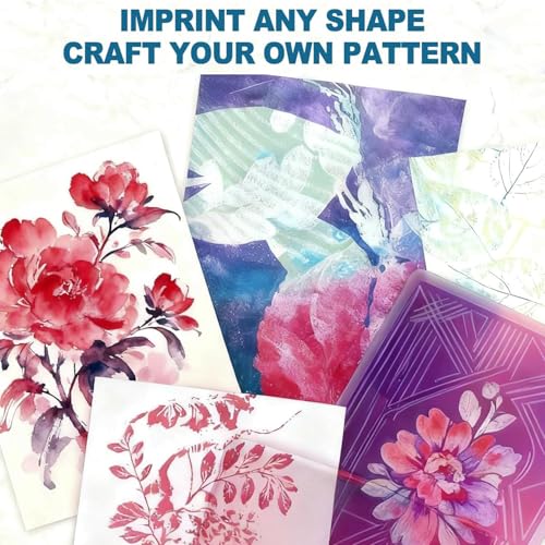 Gel Printing Plate Kit 2 - 5x7" & 8x10" Reusable Gelli Plates for Mono printing, Art Printmaking, Card Making & Scrapbooking - Eco-Friendly, Easy to Clean, Complete Starter Set with Tools