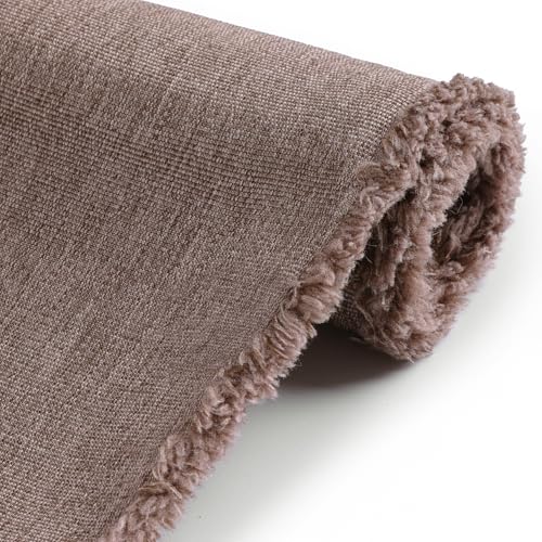 Foreate 600D Waterproof Canvas Fabric by The Yard 58” W Outdoor Upholstery Fabric for Chairs Indoor Polyester Material Patio Cushion Furniture Cover DIY Sewing, 3 Yard Brown - color: Brown, size: 3 yard pre cut