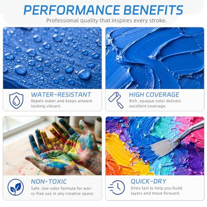 Falling in Art Titanium White Acrylic Paint, Large 67.6Oz Premium Pouring Acrylic Paint, Perfect for Canvas, Wood, Ceramic, and More - color: Titanium White