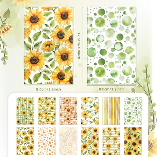 12 Pack Sunflower Small Pocket Notebook Journals,Yellow Flower Floral Memo Notepad Mini Notebook Hardcover Lined Note Pads for Home Office Stationery Supplies Party Favor Sunflower Flower Journal Planner Diary