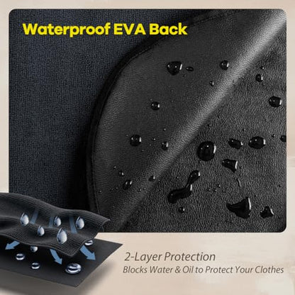 ROTANET Waterproof EVA and Microfiber Apron for Men, Reversible Material, Large Apron with 2 Pockets for Cleaning Cooking - size: 1 Pack