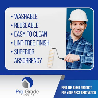 Pro Grade Paint Roller Kit, Brush & Roller,10 Piece Set, Wall Painting Naps for Professionals & Homeowners - All Paints & Stains, Washable, Reusable, Easy to Clean, Superior Absorbency. (Pack of 2) - size: 10 Piece Set (Pack of 2)
