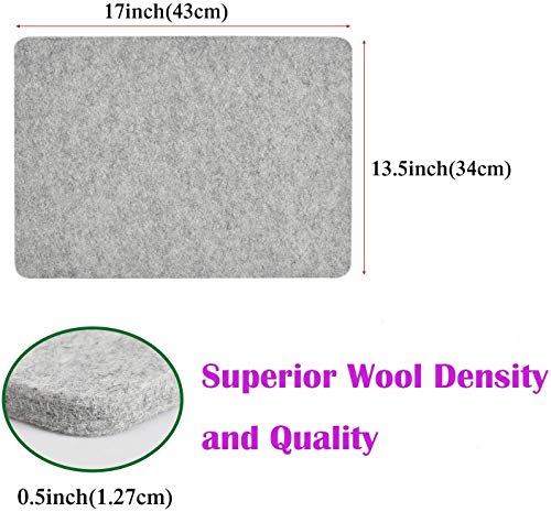 Rdutuok 17"x13.5" Wool Pressing Mat 100% New Zealand Felted Wool Ironing Mat Pad for Quilter, Sewing, Quilting Supplies and Notions - size: 17" x 13.5"