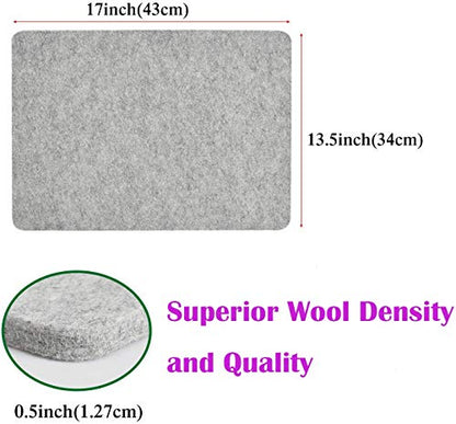 Rdutuok 17"x13.5" Wool Pressing Mat 100% New Zealand Felted Wool Ironing Mat Pad for Quilter, Sewing, Quilting Supplies and Notions - size: 17" x 13.5"