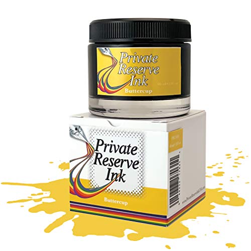 Private Reserve Premium Fountain Pen Ink, 60ml Bottle, Buttercup | Premium fountain pen ink with smooth flow, rich color, and reliable everyday writing performance. - color: Buttercup