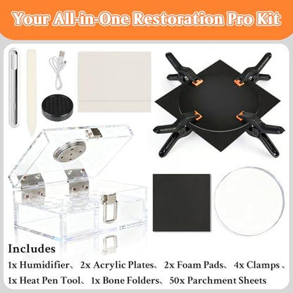 DEDC Card Cleaning Kit Flattening Restoration Repair Care Sport Card with Heat Pen, Acrylic Humidor and Accessories – Complete Solution for TCG Collectors and Enthusiasts Alpha - style: DEDC ALPHA