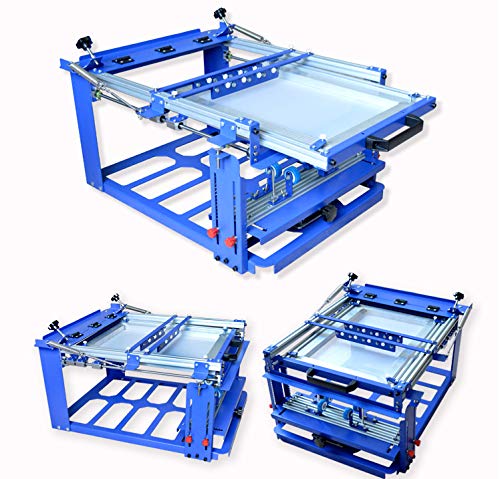 TECHTONGDA Cylinder Screen Printing Machine Cylindrical Silk Screen Printing Press for Mugs Pen Cup Bottle 6 Inches Diameter