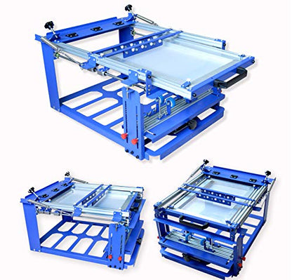 TECHTONGDA Cylinder Screen Printing Machine Cylindrical Silk Screen Printing Press for Mugs Pen Cup Bottle 6 Inches Diameter