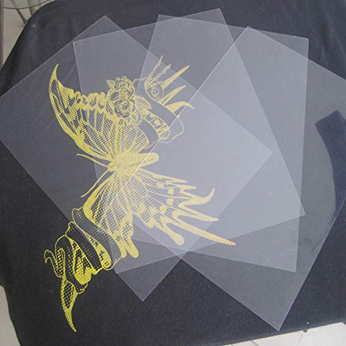 11"x17" 100 Sheets Screen Printing Film Waterproof Inkjet Transparent Film for Water-based Pigment and Dye Printers