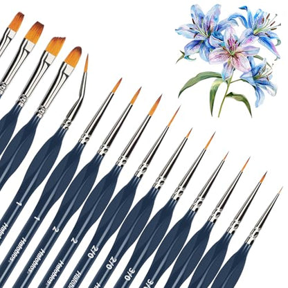 Fine Micro Detail Paint Brushes 15Pcs Mini Model Figurine Acrylic Watercolor Oil Craft - size: 15PCS Paint Brushes