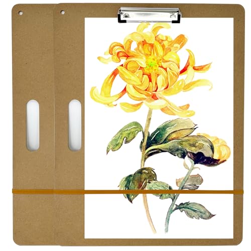 2Pcs 14" x 18" Drawing Board, Artist Sketch Boards with Handle for Drafting Art, Portable Wooden Clipboard for Class or Studio Fit in Artists Tote - size: 2pcs 14" x 18"