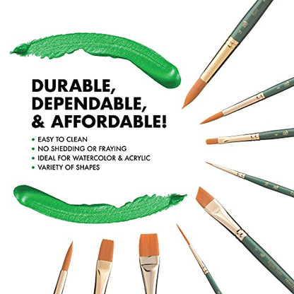 Princeton Lauren Round Brush, Synthetic, Short Handle, Size 6, 1 Count - color: Evergreen, size: Size 6