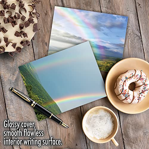 The Best Card Company - Box of 10 All Occasion Cards Blank (4 x 5.12 Inch) - Scenic Landscape Cards Assorted - Rainbow Bright M4963OCB-B1x10 - style: Rainbow Bright