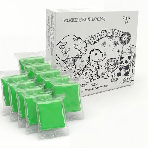 Modeling Clay for Kids, VANJETO Molding Magic Clay for Kids Air Dry, Super Soft Clay for DIY Slime, Ultra Light Air Dry Modeling Clay for Toddlers Children Teens, 7 OZ/Bag - color: Green