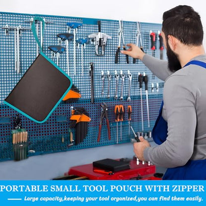 BLIRITEL Tool Bag Organizer, Oxford Tool Case Hardboard Kit, Portable Small Tool Pouch with Zipper, Handheld Screwdriver Pouch Tool Kits Organizer for Carpenter Mechanic (CASE ONLY (L) - size: L