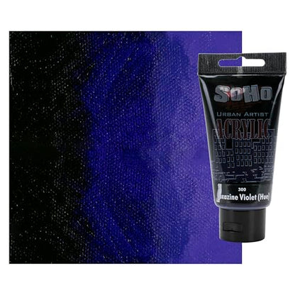 Soho Urban Artist Heavy Body Acrylic Paint - 75 ml Tube - Dioxazine Violet Hue - Thick, Rich Color, Excellent Coverage, Professional Quality - Artists Acrylic Paint - color: Dioxazine Violet Hue, size: 2.54 Fl Oz (Pack of 1)