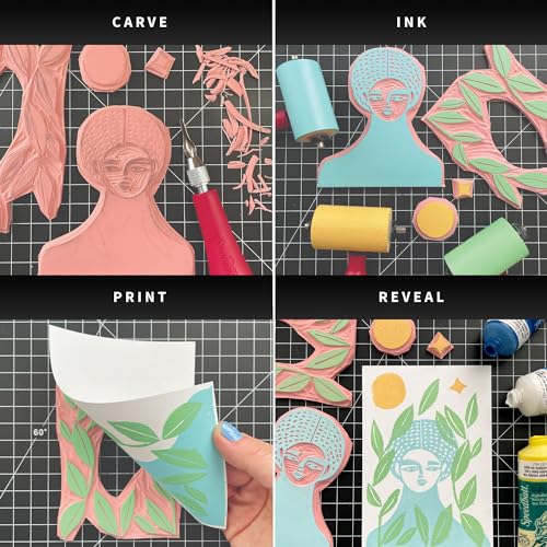 Speedball 3816 Water Soluble Block Printing Ink – Bold Color With Satin Finish AP Non-toxic 8 Fl. Oz., Copper - color: Copper
