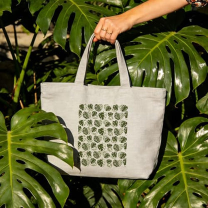 2 Sheets Monstera Leaf Silk Screen Stencil, Tropical Leaf Self-Adhesive Silk Screen Printing Stencils Reusable Mesh Stencil for Painting on Wall, Wood, T-Shirt, Home Craft Decor - style: Tropical Leaf
