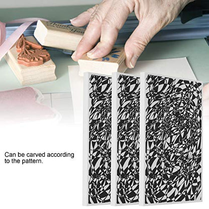 Rubber Stamp Carving Blocks, 3Pcs Soft Stamp Making Material, 14.9 x 9.9cm - Durable, Easy to Carve, Ideal for DIY Card Making and Scrapbooking