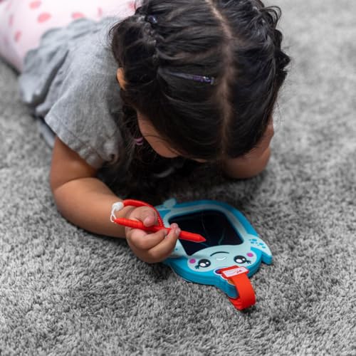 Boogie Board Sketch Pals Noa the Narwhal 4” LCD Writing Tablet for Kids – Reusable Mess-Free Drawing Pad with Tethered Stylus – Clip-On Travel Doodle Board Toy – Ages 3+ - style: Noa Narwhal