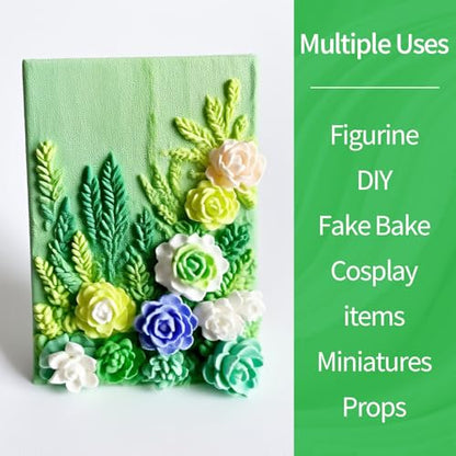 Lightweight Clay - Air Dry Clay, Ultra Light & Soft, Safe & Non-Toxic, Moldable & Flexible, DIY Modeling Clay for Anime Figures, Sculpting, Molding, Creative Art Crafts - color: Light Green