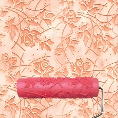 7"DIY Patterned Paint Roller | Decorative Art Texture Roller | Embossing Texture Rubber Roller Painting Supplies | Pattern Art Texture Tools for Household Wall Painting (BK072R) - style: BK072R