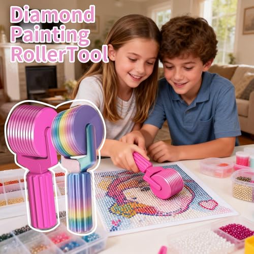 Upgraded Diamond Painting Roller Tool & Straightener, Detachable Diamond Art Roller for Smooth Pressing, 5D Gem Art Accessories and Crafting Supplies for Canvas Flattening, Blue - color: Blue