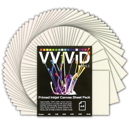 VViViD Inkjet Canvas 100% Real Printable Cotton LTR 8.5 X 11 125lbs. 340gsm 17mil (200 sheets) - size: 200 sheets